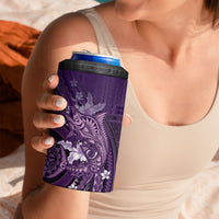 Samoa Tatau Marlin 4 in 1 Can Cooler Tumbler With Siapo Motifs Violet
