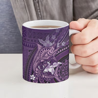 Samoa Tatau Marlin Ceramic Mug With Siapo Motifs Violet