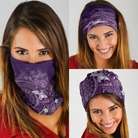 Samoa Tatau Marlin Neck Gaiter With Siapo Motifs Violet
