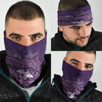 Samoa Tatau Marlin Neck Gaiter With Siapo Motifs Violet