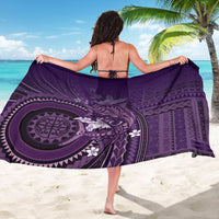 Samoa Tatau Marlin Sarong With Siapo Motifs Violet