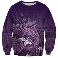 Samoa Tatau Marlin Sweatshirt With Siapo Motifs Violet