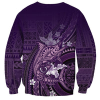 Samoa Tatau Marlin Sweatshirt With Siapo Motifs Violet