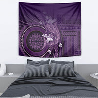 Samoa Tatau Marlin Tapestry With Siapo Motifs Violet LT05 - Polynesian Pride