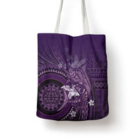 Samoa Tatau Marlin Tote Bag With Siapo Motifs Violet