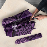 Samoa Tatau Marlin Umbrella With Siapo Motifs Violet