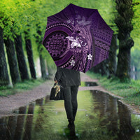 Samoa Tatau Marlin Umbrella With Siapo Motifs Violet