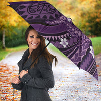 Samoa Tatau Marlin Umbrella With Siapo Motifs Violet