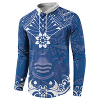 Wikin te Taetae ni Kiribati Button Sweatshirt Pacific Tapa Pattern LT05 - Polynesian Pride