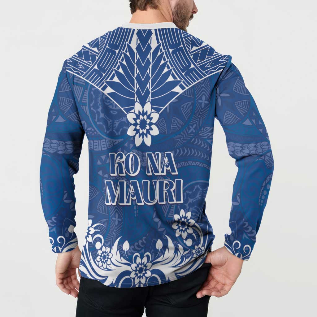 Wikin te Taetae ni Kiribati Button Sweatshirt Pacific Tapa Pattern LT05 - Polynesian Pride
