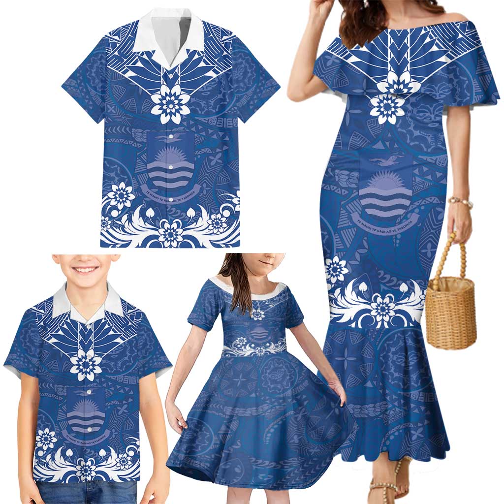 Wikin te Taetae ni Kiribati Family Matching Mermaid Dress and Hawaiian Shirt Pacific Tapa Pattern LT05 - Polynesian Pride