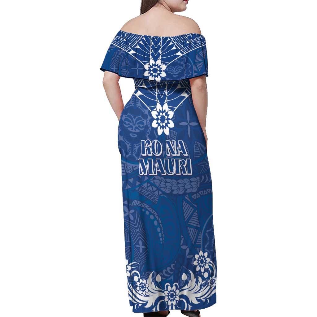 Wikin te Taetae ni Kiribati Family Matching Off Shoulder Maxi Dress and Hawaiian Shirt Pacific Tapa Pattern LT05 - Polynesian Pride
