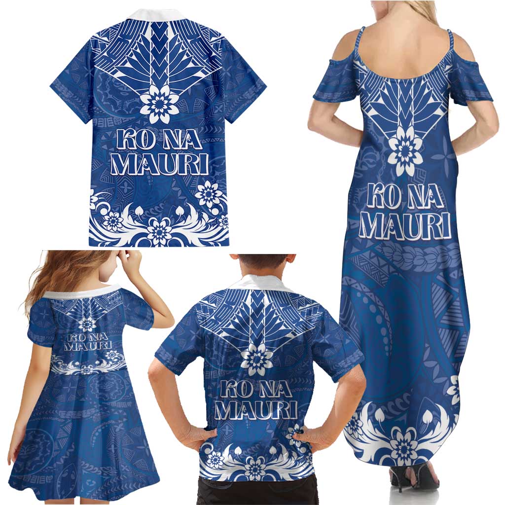 Wikin te Taetae ni Kiribati Family Matching Summer Maxi Dress and Hawaiian Shirt Pacific Tapa Pattern LT05 - Polynesian Pride