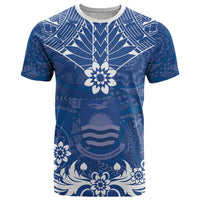 Wikin te Taetae ni Kiribati T Shirt Pacific Tapa Pattern LT05 Blue - Polynesian Pride