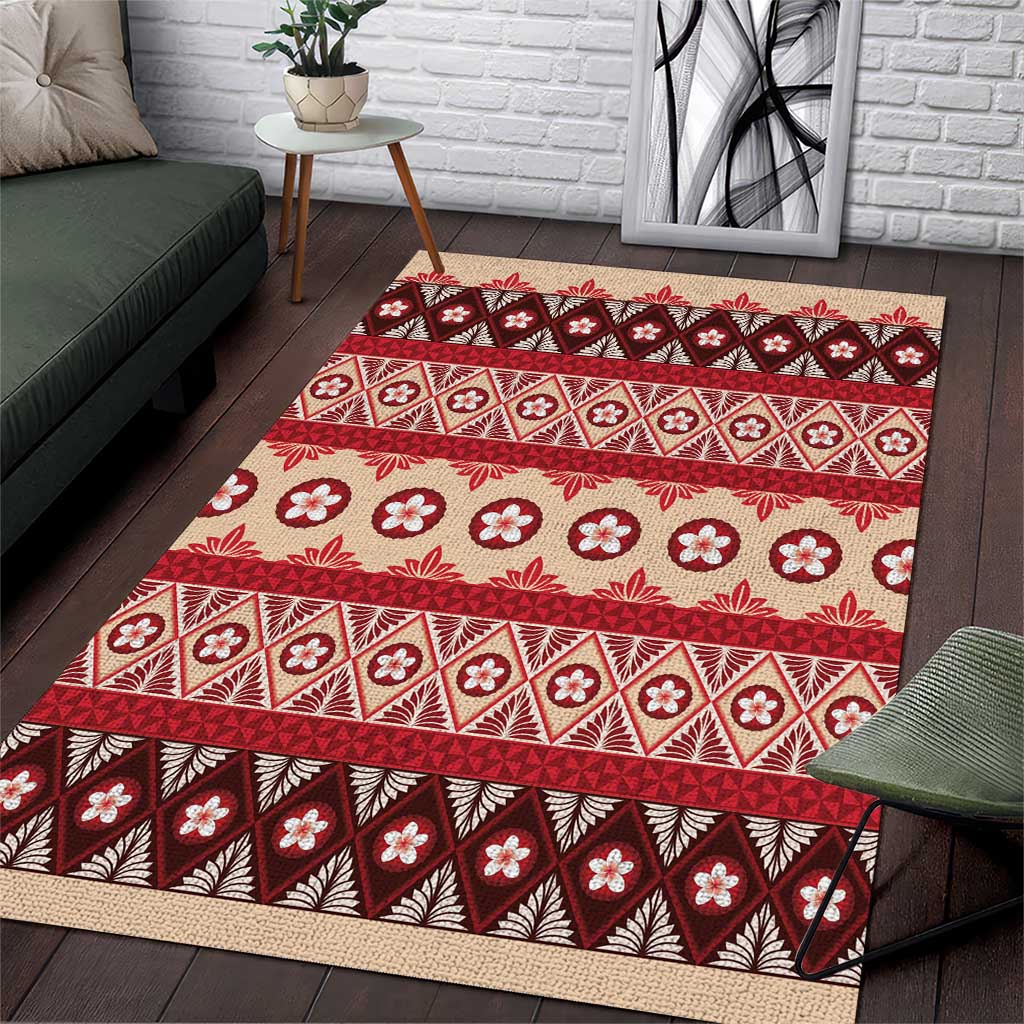 Tonga Language Week Area Rug Lea Faka-Tonga Everyday LT05 Beige - Polynesian Pride