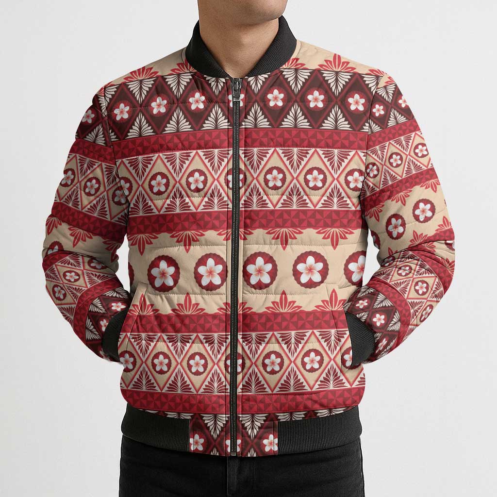 Tonga Language Week Bomber Puffer Jacket Lea Faka-Tonga Everyday - Polynesian Pride