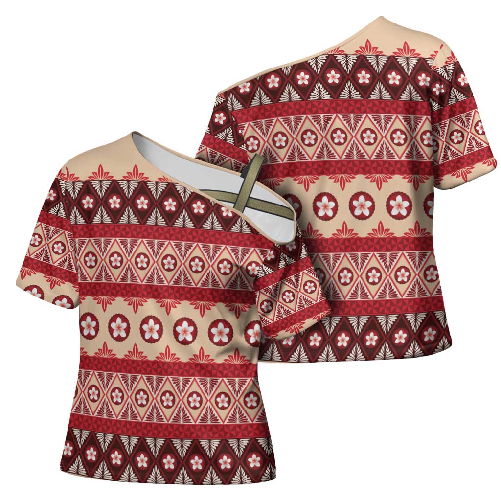 Tonga Language Week Cross Shoulder Shirt Lea Faka-Tonga Everyday - Polynesian Pride