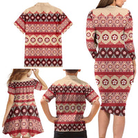 Tonga Language Week Family Matching Long Sleeve Bodycon Dress and Hawaiian Shirt Lea Faka-Tonga Everyday - Polynesian Pride
