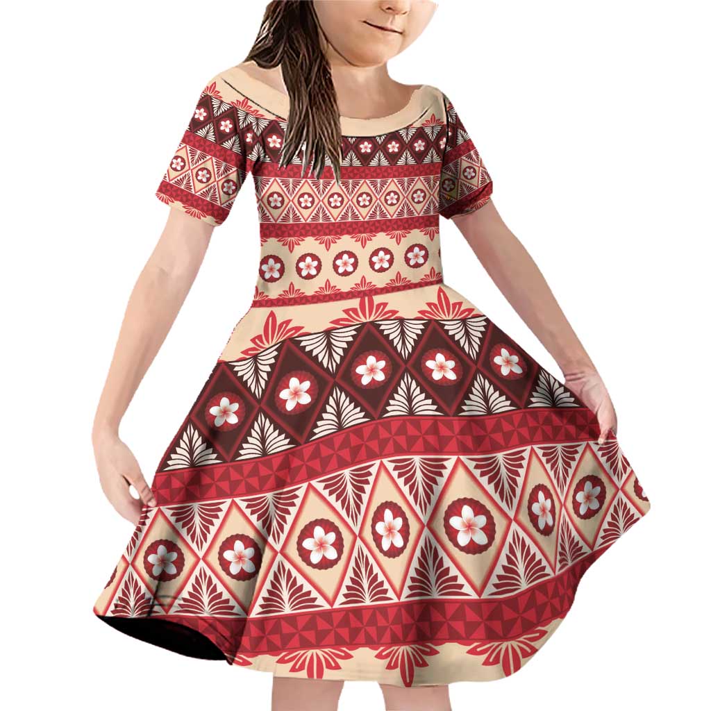 Tonga Language Week Family Matching Off Shoulder Short Dress and Hawaiian Shirt Lea Faka-Tonga Everyday - Polynesian Pride