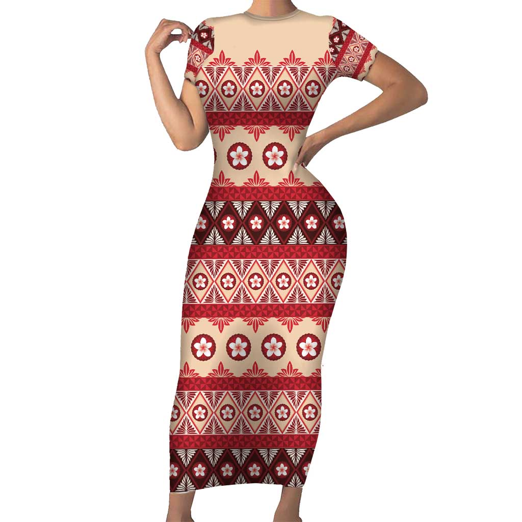 Tonga Language Week Family Matching Short Sleeve Bodycon Dress and Hawaiian Shirt Lea Faka-Tonga Everyday - Polynesian Pride