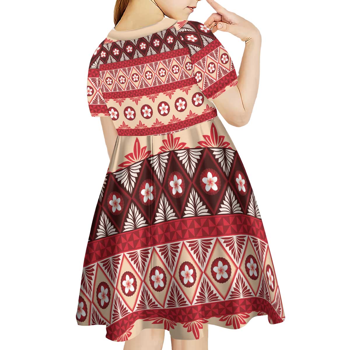 Tonga Language Week Kid Short Sleeve Dress Lea Faka-Tonga Everyday - Polynesian Pride