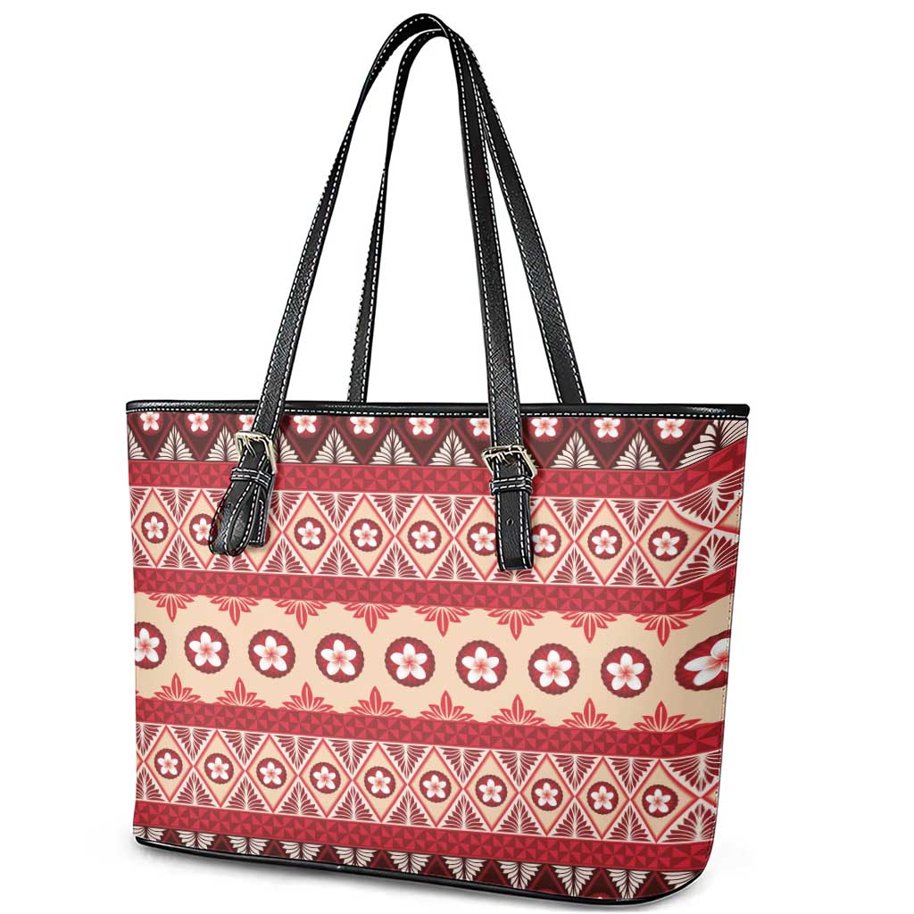 Tonga Language Week Leather Tote Bag Lea Faka-Tonga Everyday - Polynesian Pride