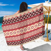 Tonga Language Week Sarong Lea Faka-Tonga Everyday LT05 One Size 44 x 66 inches Beige - Polynesian Pride