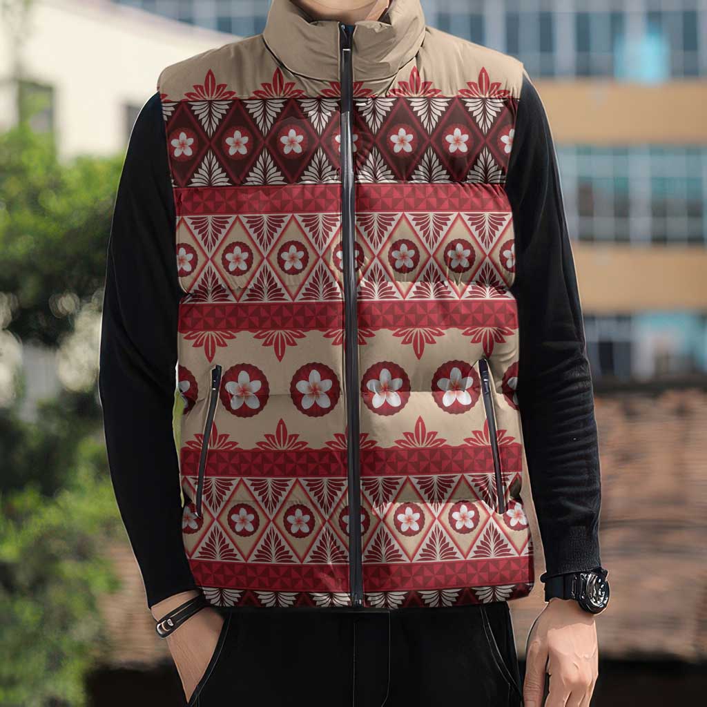 Tonga Language Week Sleeveless Puffer Jacket Lea Faka-Tonga Everyday - Polynesian Pride