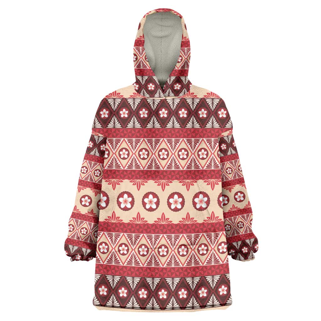 Tonga Language Week Wearable Blanket Hoodie Lea Faka-Tonga Everyday LT05 One Size Beige - Polynesian Pride