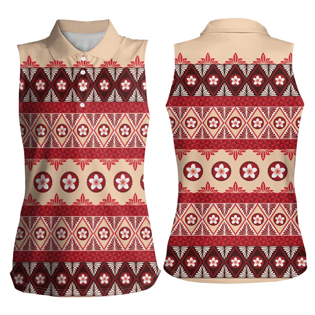 Tonga Language Week Women Sleeveless Polo Shirt Lea Faka-Tonga Everyday - Polynesian Pride