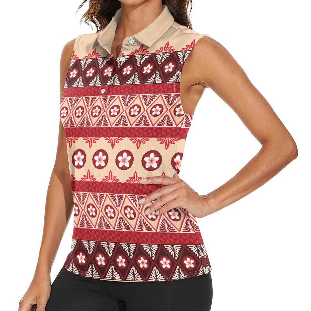 Tonga Language Week Women Sleeveless Polo Shirt Lea Faka-Tonga Everyday - Polynesian Pride