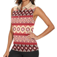 Tonga Language Week Women Sleeveless Polo Shirt Lea Faka-Tonga Everyday - Polynesian Pride