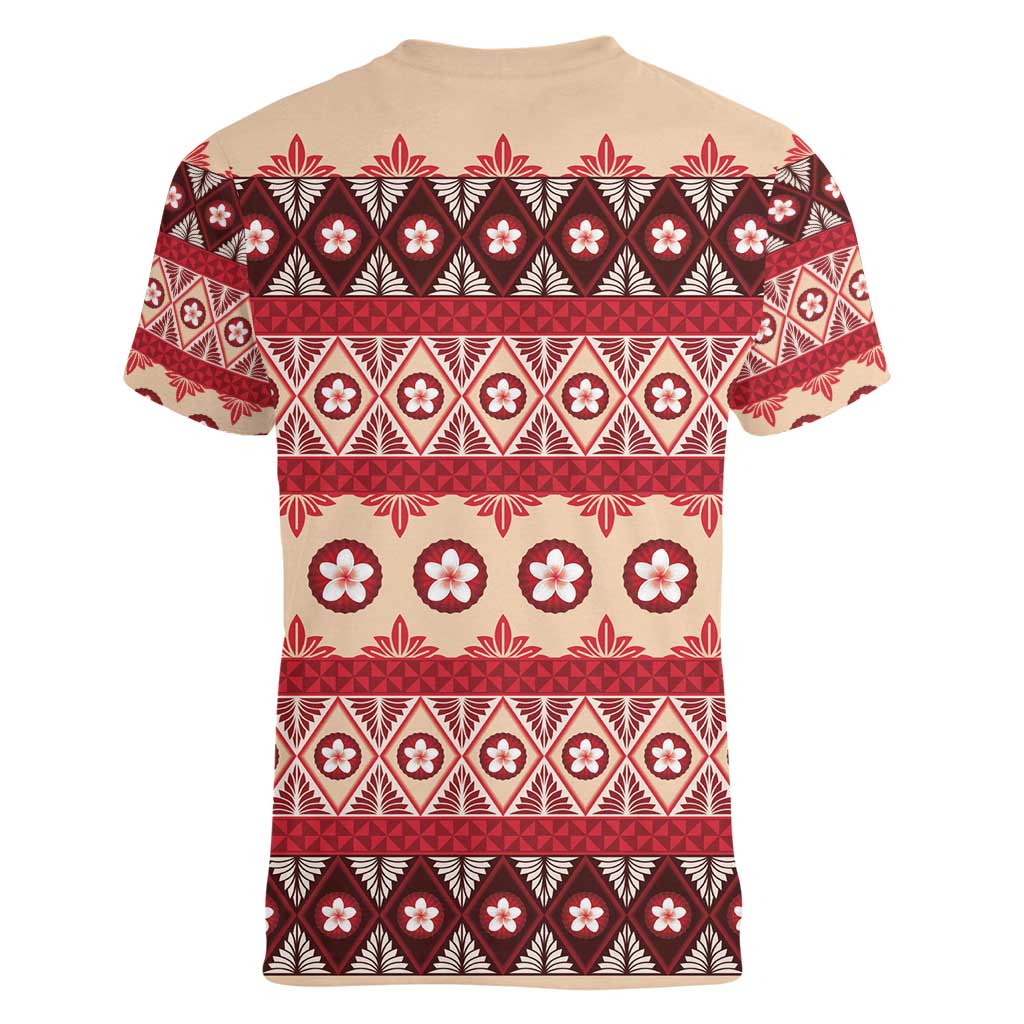 Tonga Language Week Women V-Neck T-Shirt Lea Faka-Tonga Everyday - Polynesian Pride