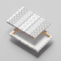 Tonga White Sunday Canvas Wall Art Tongan Ngatu Siale Pattern - Polynesian Pride