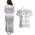 Tonga White Sunday Couples Matching Puletasi and Hawaiian Shirt Tongan Ngatu Siale Pattern - Polynesian Pride