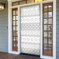 Tonga White Sunday Door Cover Tongan Ngatu Siale Pattern - Polynesian Pride