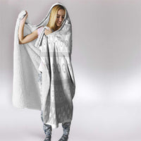 Tonga White Sunday Hooded Blanket Tongan Ngatu Siale Pattern - Polynesian Pride