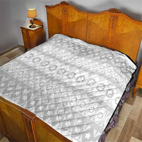 Tonga White Sunday Quilt Tongan Ngatu Siale Pattern - Polynesian Pride