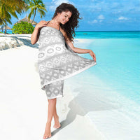 Tonga White Sunday Sarong Tongan Ngatu Siale Pattern - Polynesian Pride