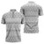 Tonga White Sunday Zipper Polo Shirt Tongan Ngatu Siale Pattern - Polynesian Pride