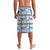 Samoa White Sunday Lavalava Samoan Tapa Blue Hibiscus - Polynesian Pride
