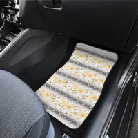 Samoa White Sunday Car Mats Samoan Tapa Yellow Hibiscus - Polynesian Pride