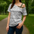 Samoa White Sunday Cross Shoulder Shirt Samoan Tapa White Hibiscus - Polynesian Pride