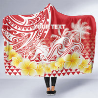 Personalised Tahiti Surfing Hooded Blanket Polynesian Style LT05 One Size Red - Polynesian Pride