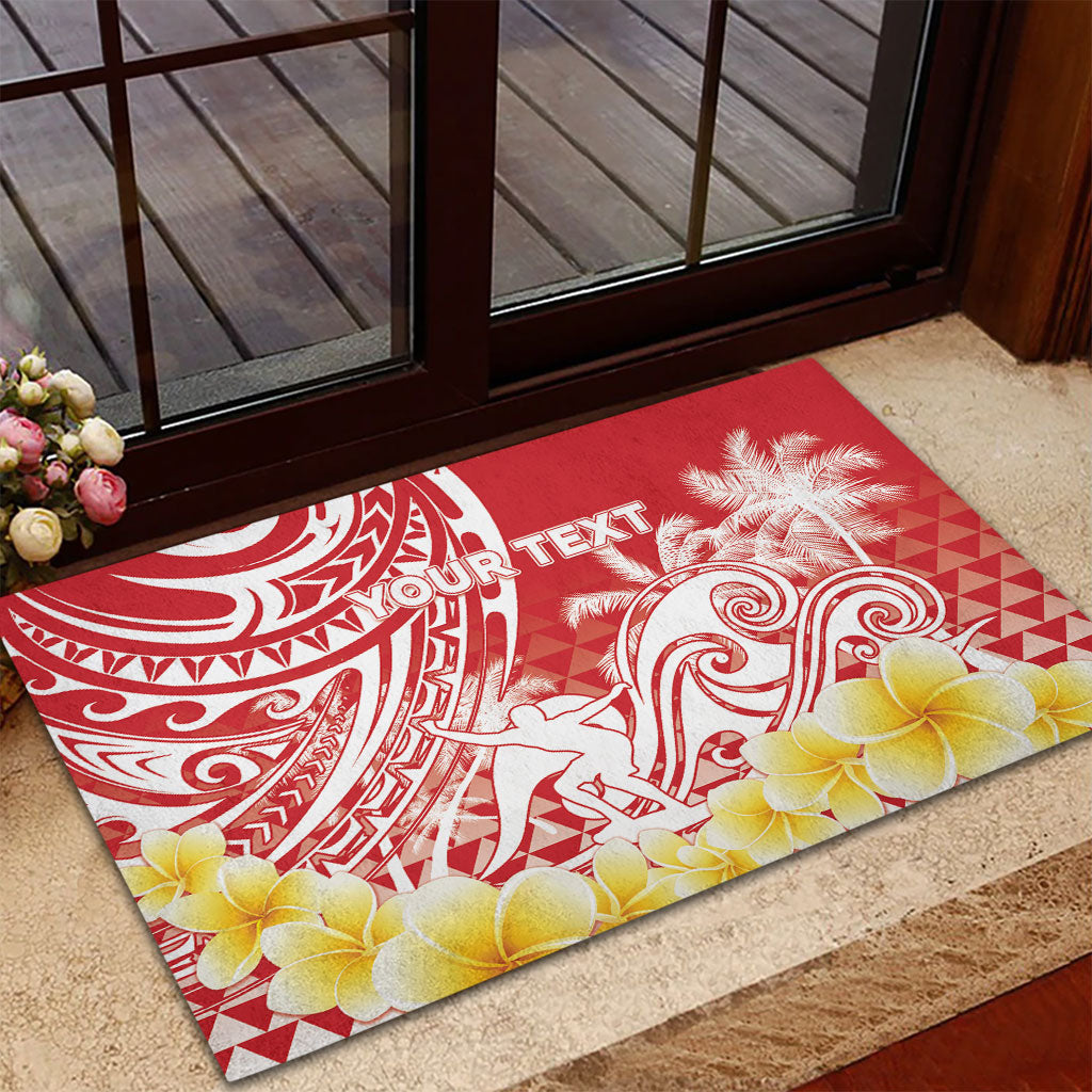 Personalised Tahiti Surfing Rubber Doormat Polynesian Style LT05 - Polynesian Pride