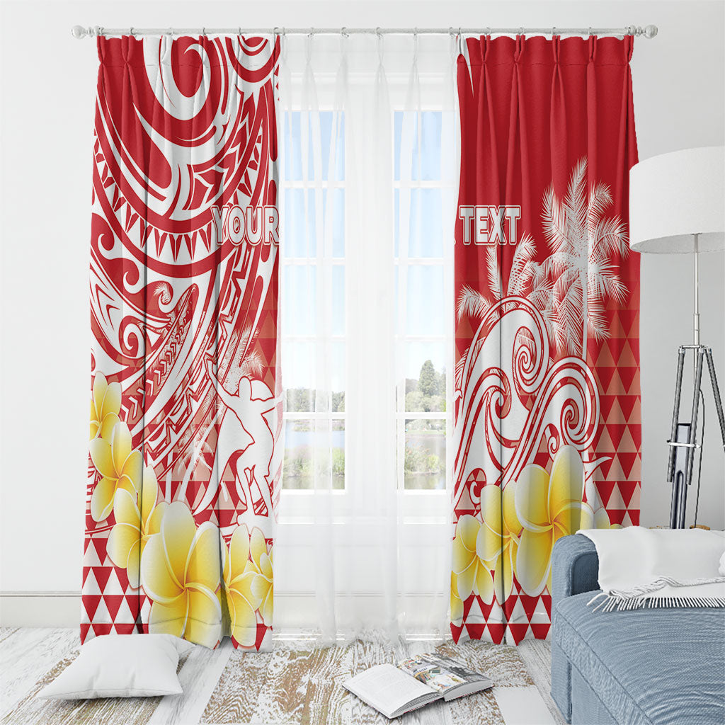 Personalised Tahiti Surfing Window Curtain Polynesian Style LT05 - Polynesian Pride