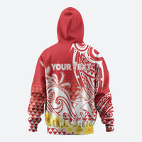 Personalised Tahiti Surfing Zip Hoodie Polynesian Style LT05 - Polynesian Pride