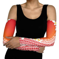 Tahiti Plumeria Tribal Pattern Arm Sleeves Wave Style Red LT05 - Polynesian Pride