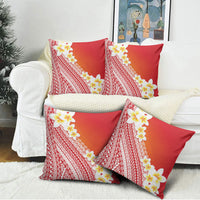 Tahiti Plumeria Tribal Pattern Pillow Cover Wave Style Red LT05 - Polynesian Pride