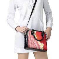 Tahiti Plumeria Tribal Pattern Shoulder Handbag Wave Style Red LT05 - Polynesian Pride